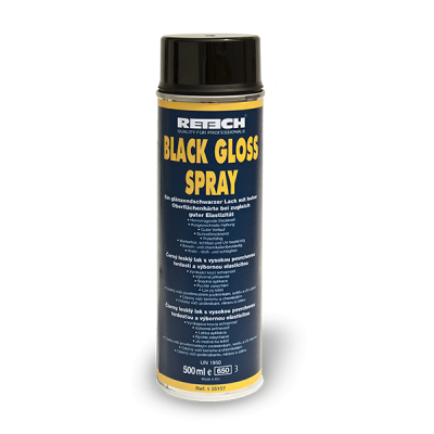 Spray vopsea negru lucios cu lac - BLACK GLOSS SPRAY-Retech
